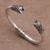 Blue topaz cuff bracelet, 'Floral Grace' - Blue Topaz and 925 Silver Shining Cuff Bracelet from Bali (image 2b) thumbail