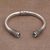Blue topaz cuff bracelet, 'Floral Grace' - Blue Topaz and 925 Silver Shining Cuff Bracelet from Bali (image 2c) thumbail