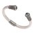 Blue topaz cuff bracelet, 'Floral Grace' - Blue Topaz and 925 Silver Shining Cuff Bracelet from Bali (image 2d) thumbail