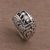 Sterling silver dome ring, 'Lion Domain' - 925 Sterling Silver Lion Dome Ring from Bali thumbail