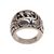 Sterling silver dome ring, 'Lion Domain' - 925 Sterling Silver Lion Dome Ring from Bali (image 2a) thumbail