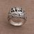 Sterling silver dome ring, 'Lion Domain' - 925 Sterling Silver Lion Dome Ring from Bali (image 2b) thumbail