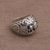 Sterling silver dome ring, 'Lion Domain' - 925 Sterling Silver Lion Dome Ring from Bali (image 2c) thumbail