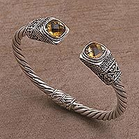 Citrine cuff bracelet,