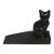 Wood doorstop, 'Helpful Kitten in Black' - Handcrafted Suar Wood Cat Doorstop in Black from Bali (image 2f) thumbail
