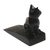 Wood doorstop, 'Helpful Kitten in Black' - Handcrafted Suar Wood Cat Doorstop in Black from Bali (image 2g) thumbail