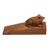 Wood doorstop, 'Helpful Toad in Brown' - Handcrafted Suar Wood Frog Doorstop in Brown from Bali (image 2e) thumbail
