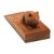 Wood doorstop, 'Helpful Toad in Brown' - Handcrafted Suar Wood Frog Doorstop in Brown from Bali (image 2f) thumbail