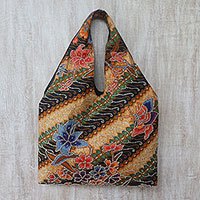 Batik cotton tote,