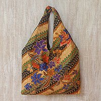Batik cotton tote,