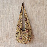 Batik cotton shoulder bag,