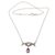 Amethyst pendant necklace, 'Mom' - Amethyst and 925 Silver Mom Pendant Necklace from Bali (image 2a) thumbail