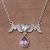 Amethyst pendant necklace, 'Mom' - Amethyst and 925 Silver Mom Pendant Necklace from Bali (image 2b) thumbail