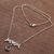 Amethyst pendant necklace, 'Mom' - Amethyst and 925 Silver Mom Pendant Necklace from Bali (image 2c) thumbail