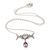 Amethyst pendant necklace, 'Mom' - Amethyst and 925 Silver Mom Pendant Necklace from Bali (image 2e) thumbail