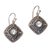 Gold accented blue topaz dangle earrings, 'Swirling Facade' - Gold Accent Blue Topaz Swirl Motif Dangle Earrings from Bali (image 2a) thumbail