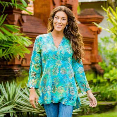 Rayon batik tunic, Daisy Paradise