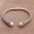 Cultured pearl cuff bracelet, 'Shrine' - Handcrafted Cultured Pearl and Sterling Silver Cuff Bracelet thumbail