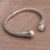 Cultured pearl cuff bracelet, 'Shrine' - Handcrafted Cultured Pearl and Sterling Silver Cuff Bracelet (image 2b) thumbail
