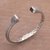Amethyst cuff bracelet, 'Bali Charm' - Sterling Silver and Amethyst Cuff Bracelet from Indonesia thumbail