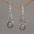 Blue topaz dangle earrings, 'Sparkling Delight' - Handcrafted Blue Topaz and Sterling Silver Dangle Earrings thumbail