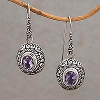 Amethyst dangle earrings,