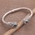 Blue topaz cuff bracelet, 'River Pebbles' - Blue Topaz Pebble Motif Cuff Bracelet from Bali thumbail
