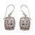 Gold accented blue topaz dangle earrings, 'Faith Pebbles' - Gold Accent Blue Topaz Cross Dangle Earrings from Bali (image 2a) thumbail