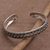 Sterling silver cuff bracelet, 'Shrine Bubbles' - Sterling Silver Circle Motif Cuff Bracelet from Bali thumbail