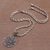 Sterling silver pendant necklace, 'Elegant Triad' - Circular Sterling Silver Pendant Necklace from Indonesia (image 2c) thumbail