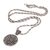 Sterling silver pendant necklace, 'Elegant Triad' - Circular Sterling Silver Pendant Necklace from Indonesia (image 2e) thumbail