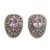 Gold accented amethyst drop earrings, 'Luxurious Swirls' - Sterling Silver and Amethyst Drop Earrings with Gold Accents (image 2a) thumbail