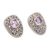 Gold accented amethyst drop earrings, 'Luxurious Swirls' - Sterling Silver and Amethyst Drop Earrings with Gold Accents (image 2d) thumbail