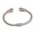 Blue topaz and gold accent cuff bracelet, 'Paradise Glow' - Sterling Silver and Blue Topaz Cuff with 18k Gold Accents (image 2c) thumbail