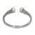 Cultured pearl cuff bracelet, 'Queenly Crowns' - Cultured Pearl and Sterling Silver Cuff Bracelet from Bali (image 2a) thumbail