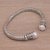 Cultured pearl cuff bracelet, 'Queenly Crowns' - Cultured Pearl and Sterling Silver Cuff Bracelet from Bali (image 2b) thumbail