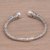 Cultured pearl cuff bracelet, 'Queenly Crowns' - Cultured Pearl and Sterling Silver Cuff Bracelet from Bali (image 2c) thumbail