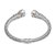 Cultured pearl cuff bracelet, 'Queenly Crowns' - Cultured Pearl and Sterling Silver Cuff Bracelet from Bali (image 2d) thumbail