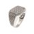 Sterling silver signet ring, 'Woven Basket' - Weave Motif Sterling Silver Signet Ring from Bali (image 2a) thumbail
