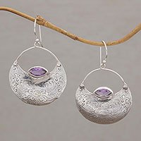 Amethyst dangle earrings,