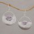 Amethyst dangle earrings, 'Barong's Flowers' - Floral Amethyst and Silver Dangle Earrings from Bali thumbail