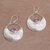 Amethyst dangle earrings, 'Barong's Flowers' - Floral Amethyst and Silver Dangle Earrings from Bali (image 2b) thumbail
