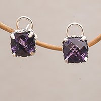 Amethyst stud earrings,
