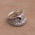 Sterling silver cocktail ring, 'Curling Scroll' - Artisan Crafted Sterling Silver Scroll Ring from Bali thumbail