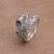 Sterling silver cocktail ring, 'Curling Scroll' - Artisan Crafted Sterling Silver Scroll Ring from Bali (image 2b) thumbail