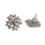 Garnet button earrings, 'Bamboo Gates' - Bamboo-Themed Garnet Button Earrings from Bali (image 2d) thumbail