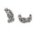 Sterling silver half-hoop earrings, 'Lost in Bamboo' - Bamboo-Themed Sterling Silver Half-Hoop Earrings from Bali (image 2e) thumbail