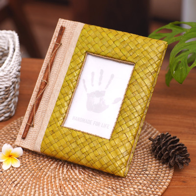 Natural fiber journal, Woven Memories in Yellow