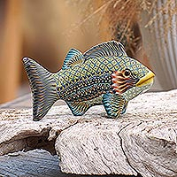 Polymer clay sculpture, 'Bali Fish' (3.3 inch) - Handcrafted Polymer Clay Fish Sculpture (3.3 Inch) from Bali