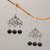 Onyx chandelier earrings, 'Gerhana Baubles' - Onyx and Sterling Silver Chandelier Earrings from Bali thumbail